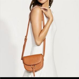 JJ WINTERS Ivy Leather Crossbody in Cognac never used